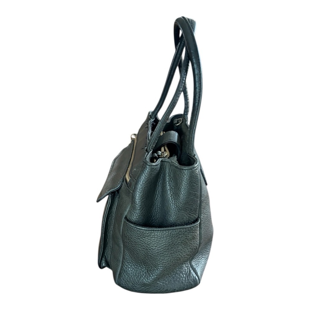 Fossil Black Leather Arm Bag with Front Zip & Flap Pocket - Picture 4 of 8